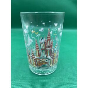 Vintage Walt Disney World 25th Anniversary - Remember The Magic - Souvenir Glass